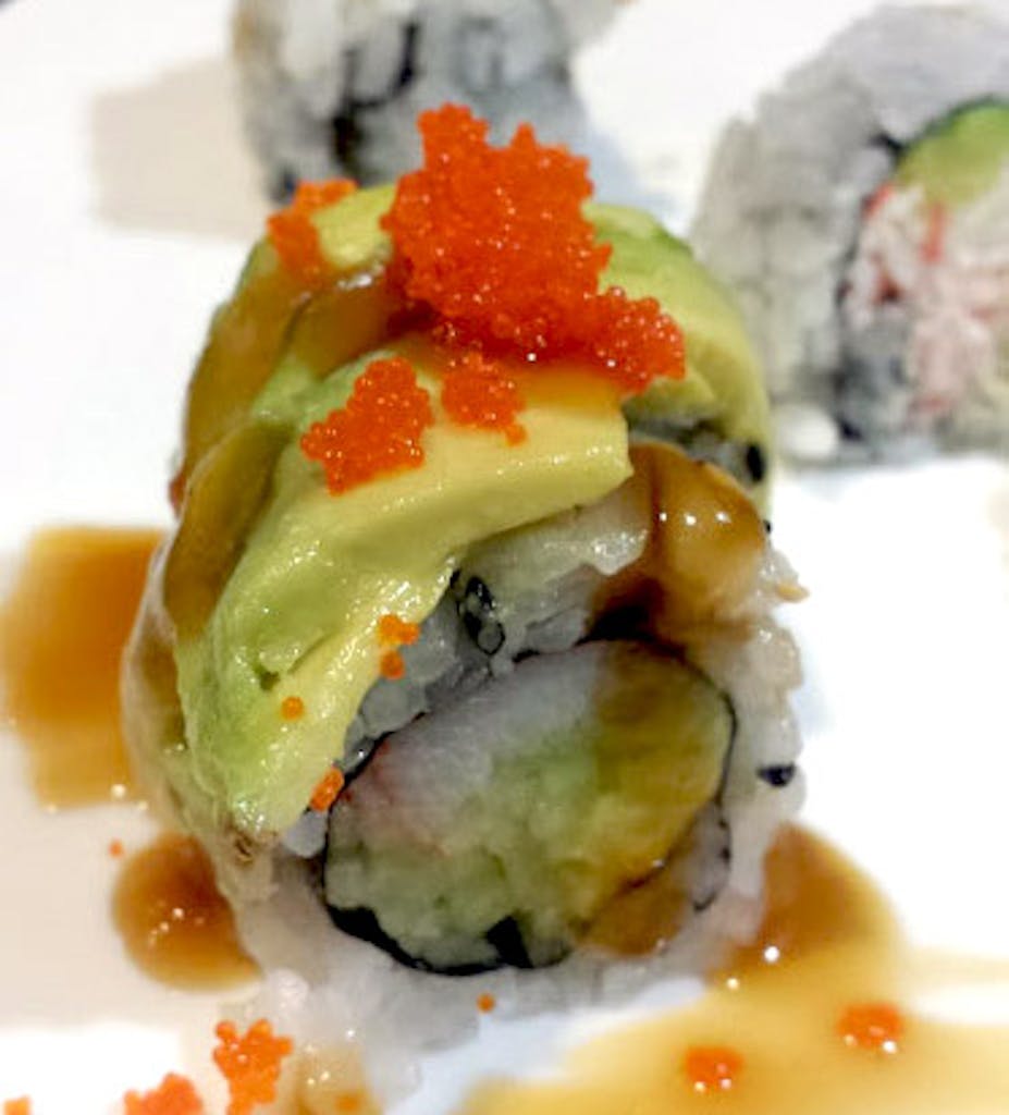 sushi with avocado