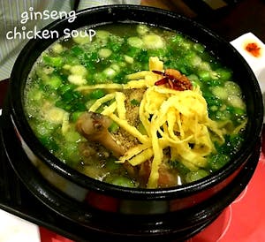 Order Ginseng Chicken Soup With Sesame Powder food online from Jang Dok Dae store, Queens on bringmethat.com