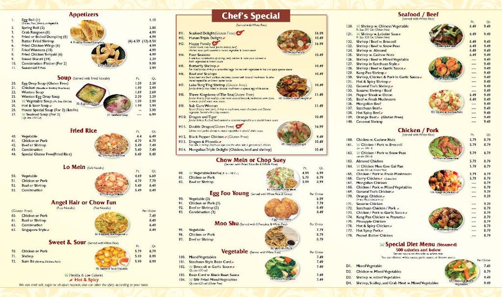 Menu - China Cafe