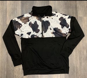 Cow Print-Long Sleeve-Pull Over-Goes up to XL Image