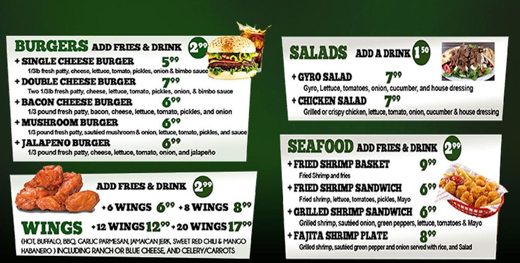 Mr Pickles Printable Menu