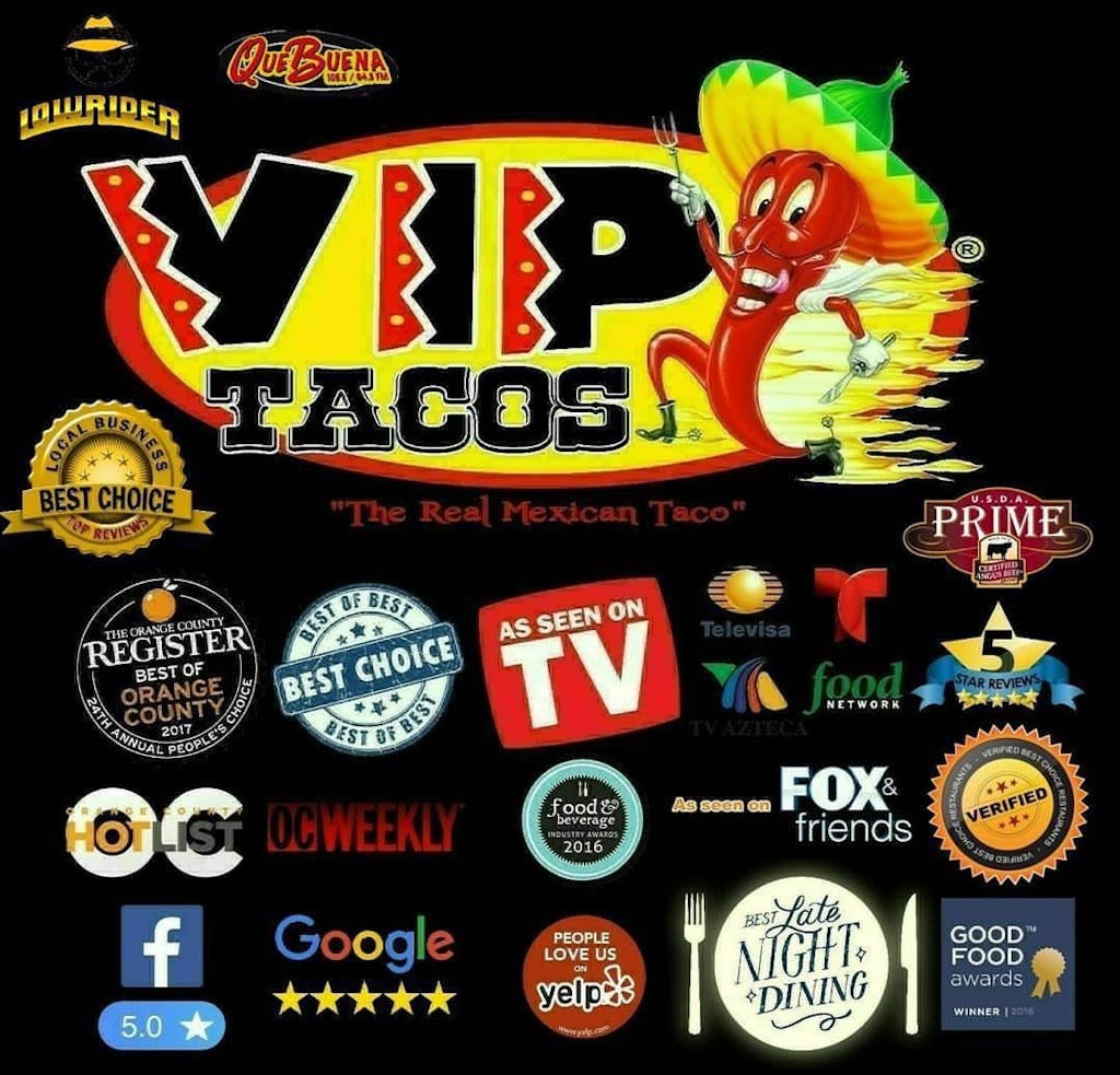 Logo at VIP Tacos