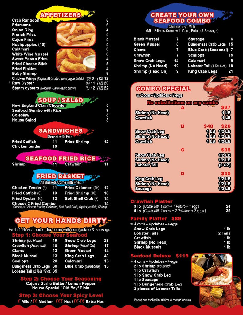 Menu - Red Anchor Seafood