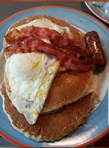Order Pancakes with Bacon food online from The Classic Diner store, Richmond Hill on bringmethat.com