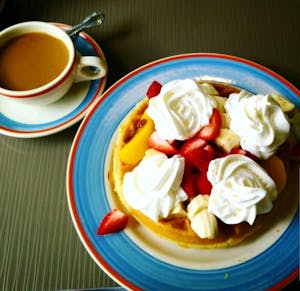 Order Belgian Tropical Waffle food online from The Classic Diner store, Richmond Hill on bringmethat.com