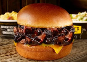 Brisket Burnt Ends Sandwich Plate Image