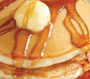 Order Buttermilk Pancakes (2) (560 cal) food online from Jimmy Egg store, Tahlequah on bringmethat.com