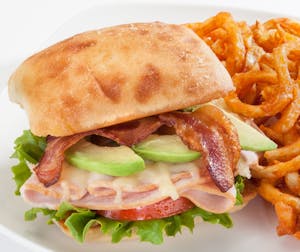 Order California Club Sandwich (650 cal) food online from Jimmy Egg store, Tahlequah on bringmethat.com