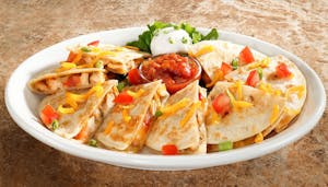 Order Chicken Quesadilla (1270 cal) food online from Jimmy Egg store, Tahlequah on bringmethat.com