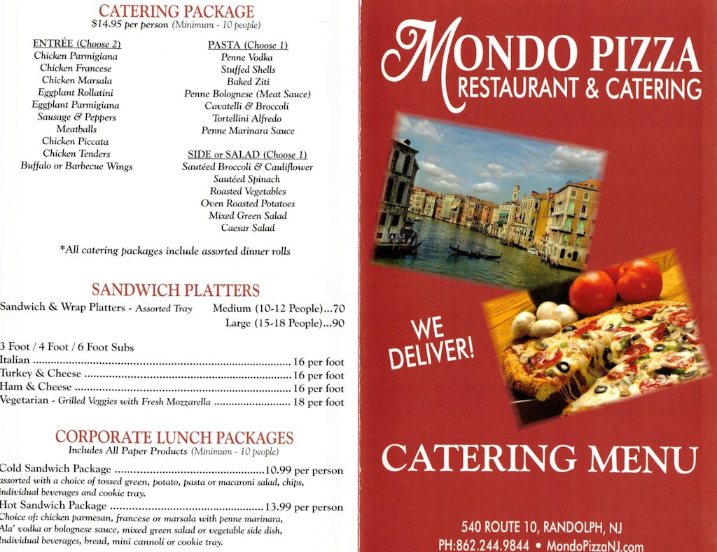 Catering Mondo Pizza