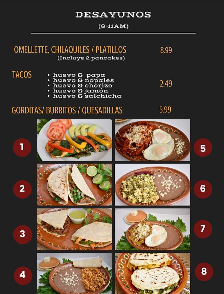 Menu Taqueria y Tortilleria Rio Grande