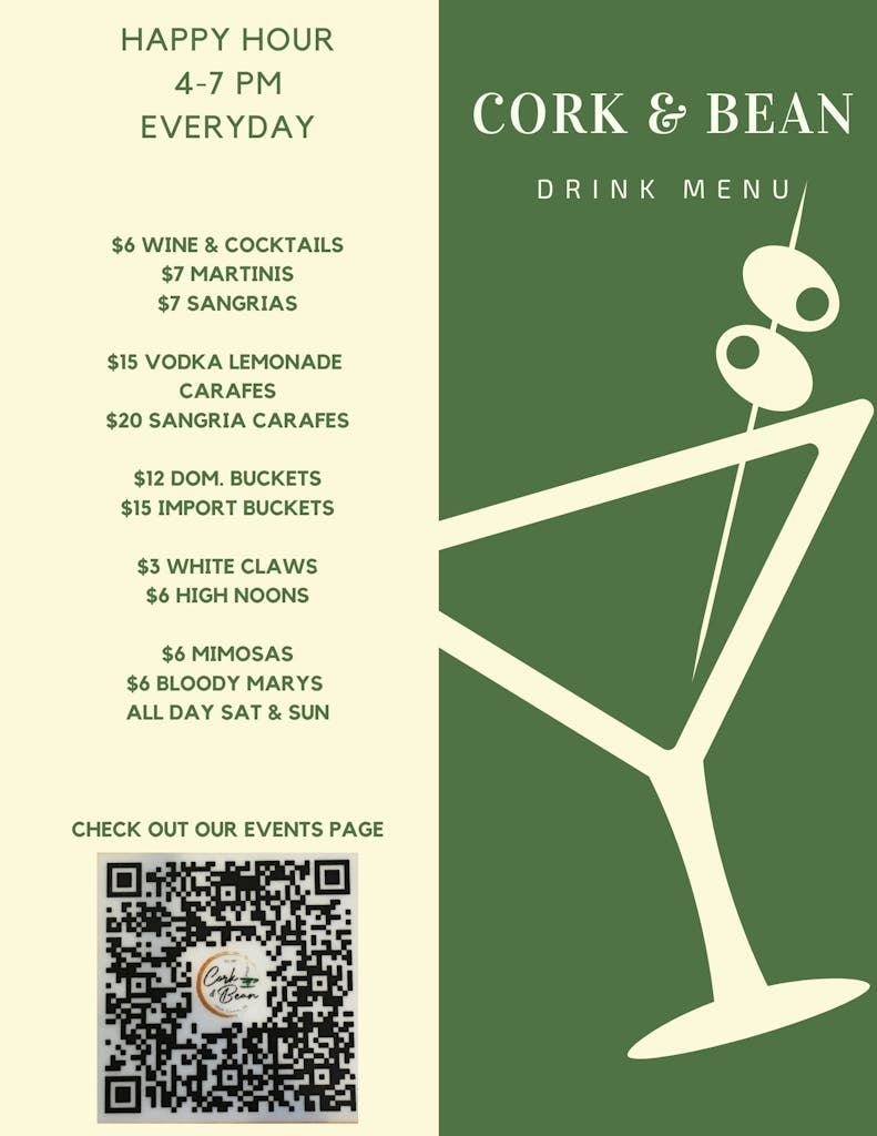 Happy Hour Cork & Bean