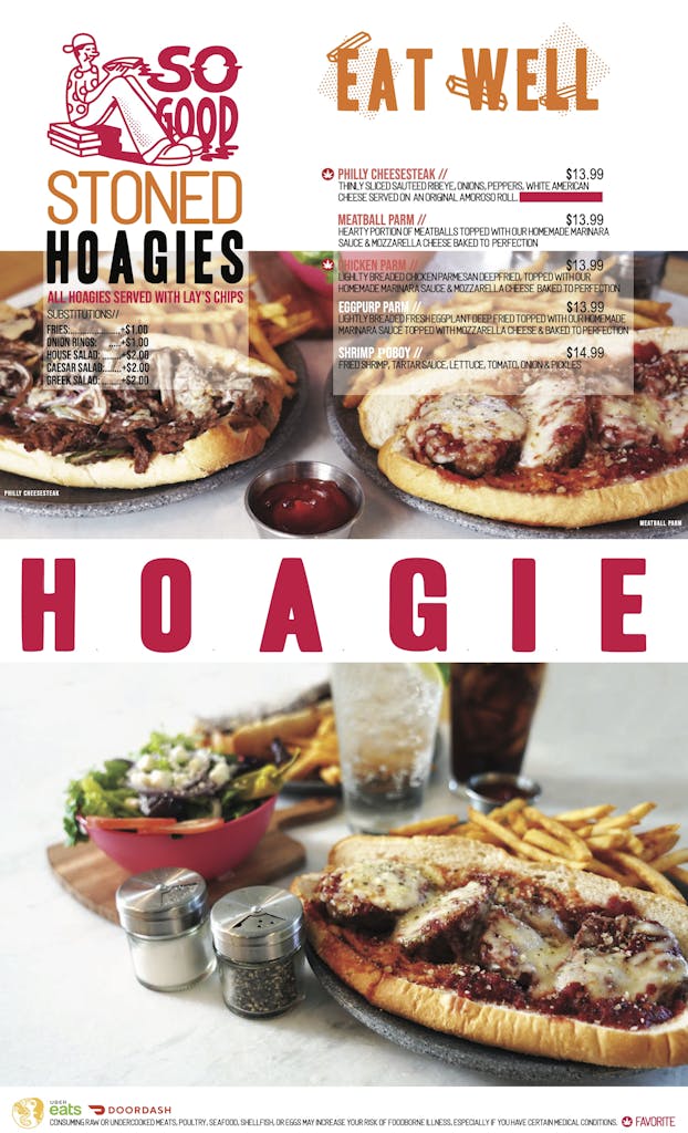 Menu Stoned Pizza Kitchen