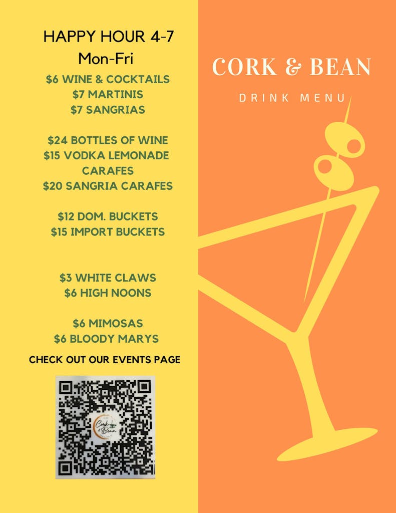Happy Hour Cork & Bean