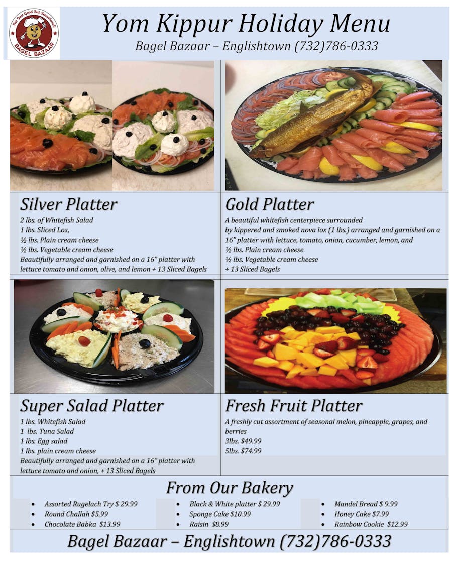 Holiday Menu - BAGEL BAZAAR