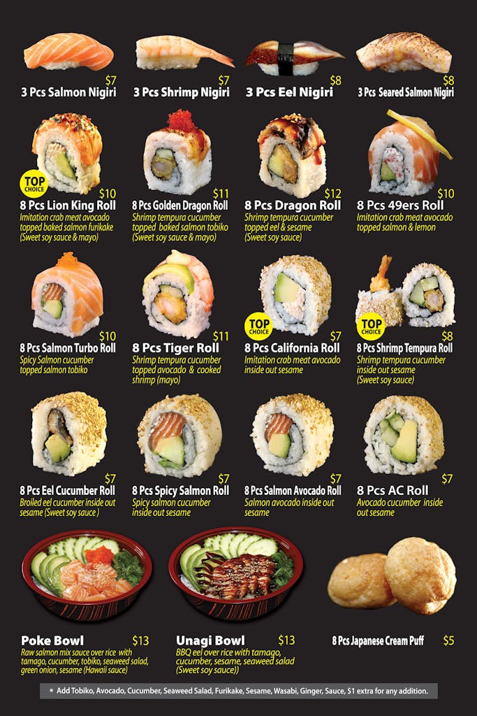 Menu - Sushi Go Go