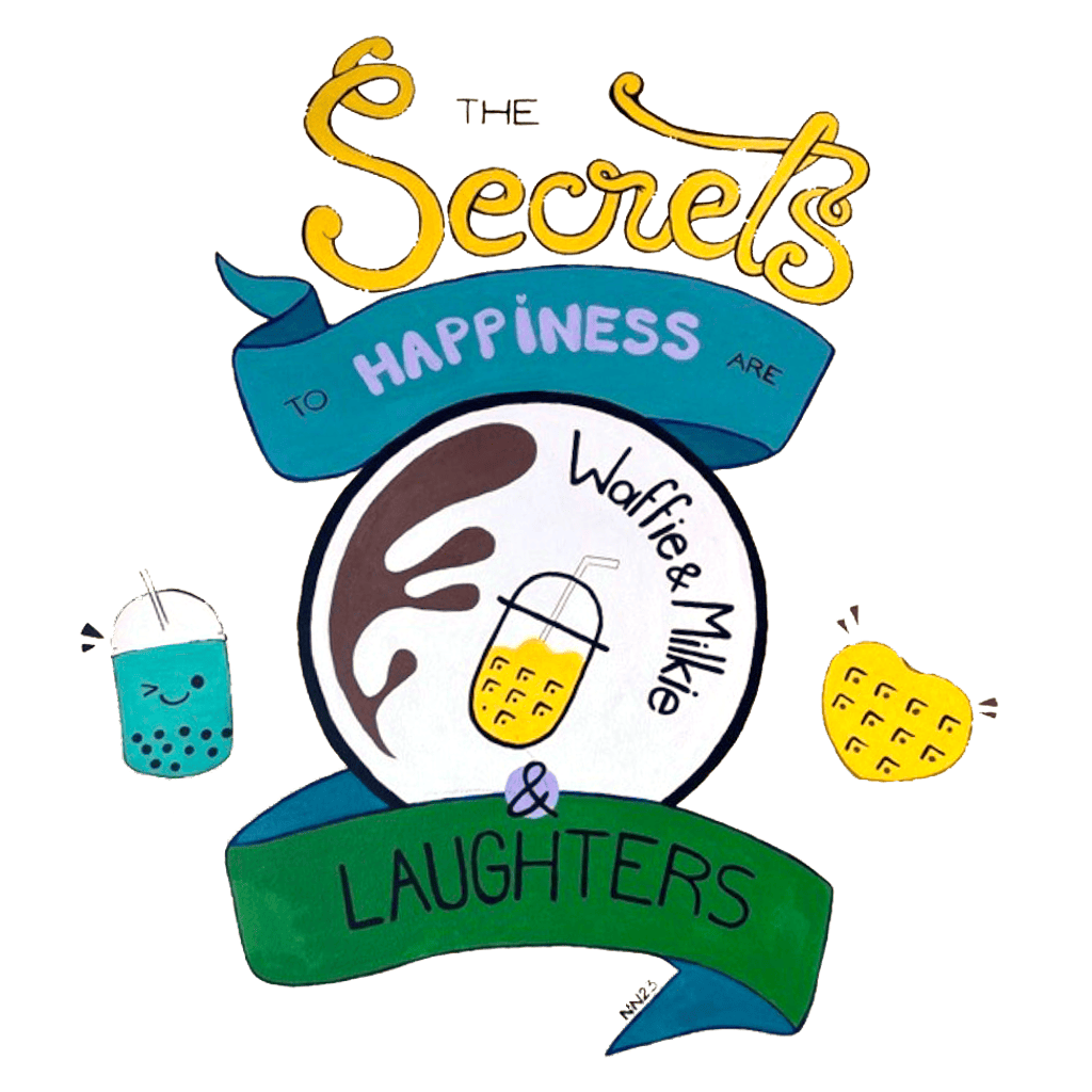 Waffie & Milkie - Santa Ana Logo