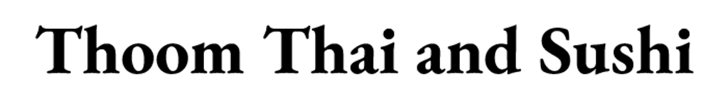Thoom Thai and Sushi Logo