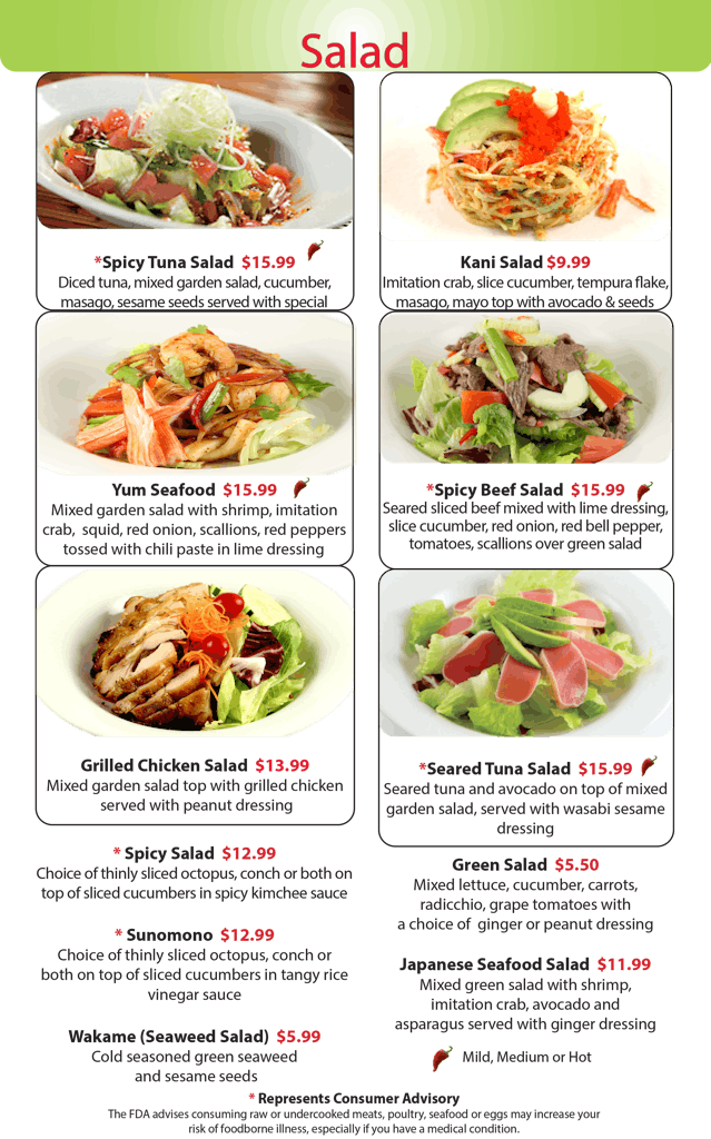 Menu Nakorn Roll & Bowl