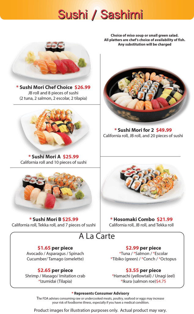 Menu Nakorn Roll & Bowl