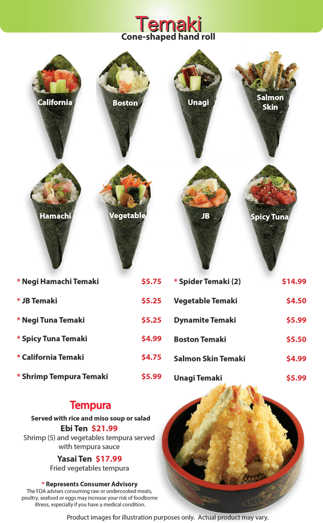 Menu Nakorn Roll & Bowl