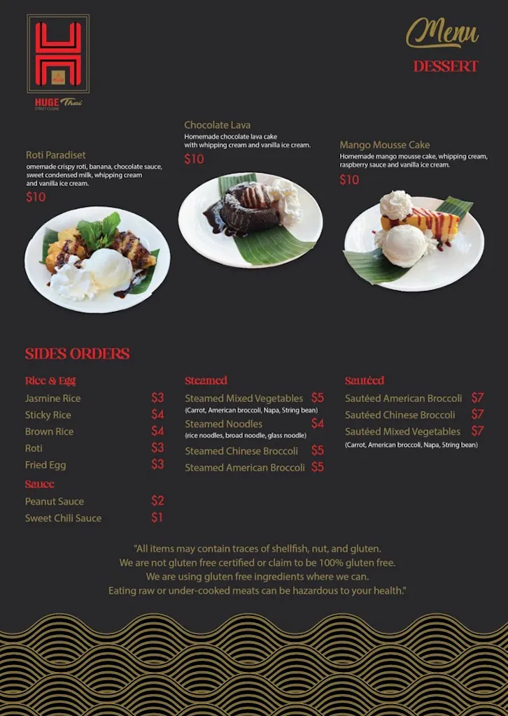 Menu - Huge Thai