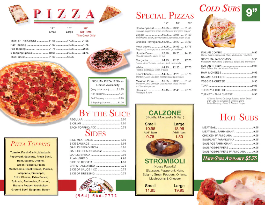 Menu - Times Square Pizza