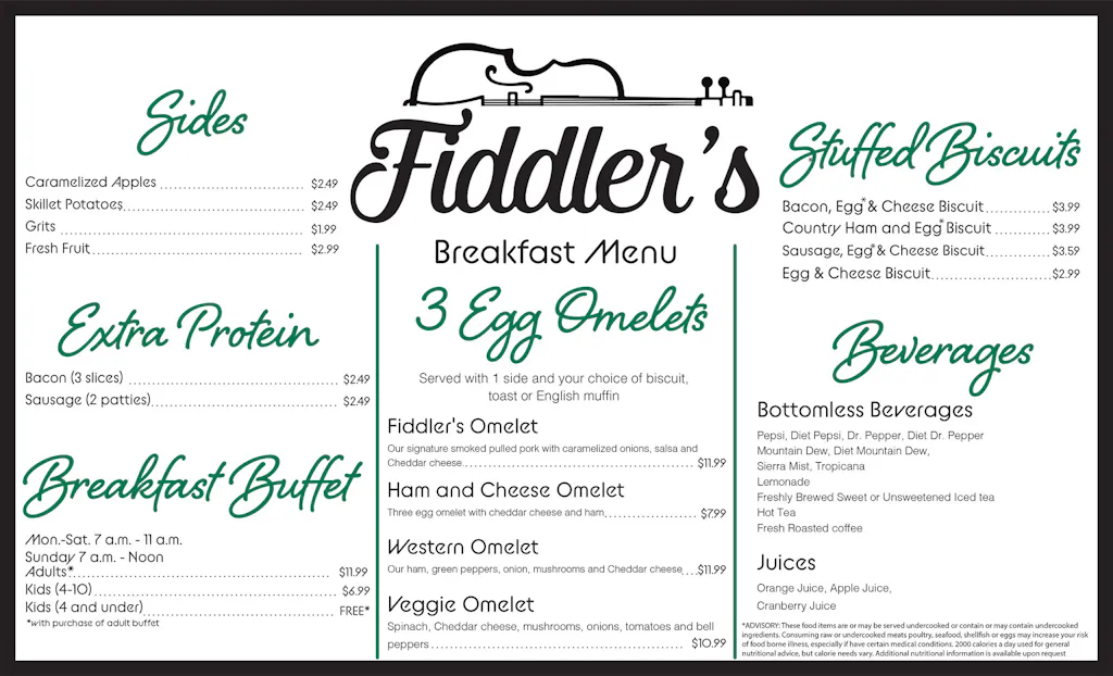 Menu - Fiddler's