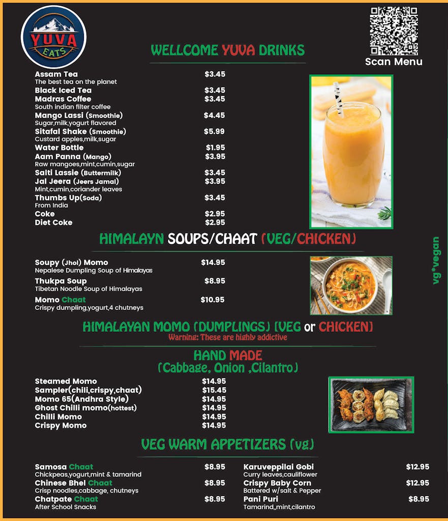 Eya Example Menu Menu - Yuva Eats