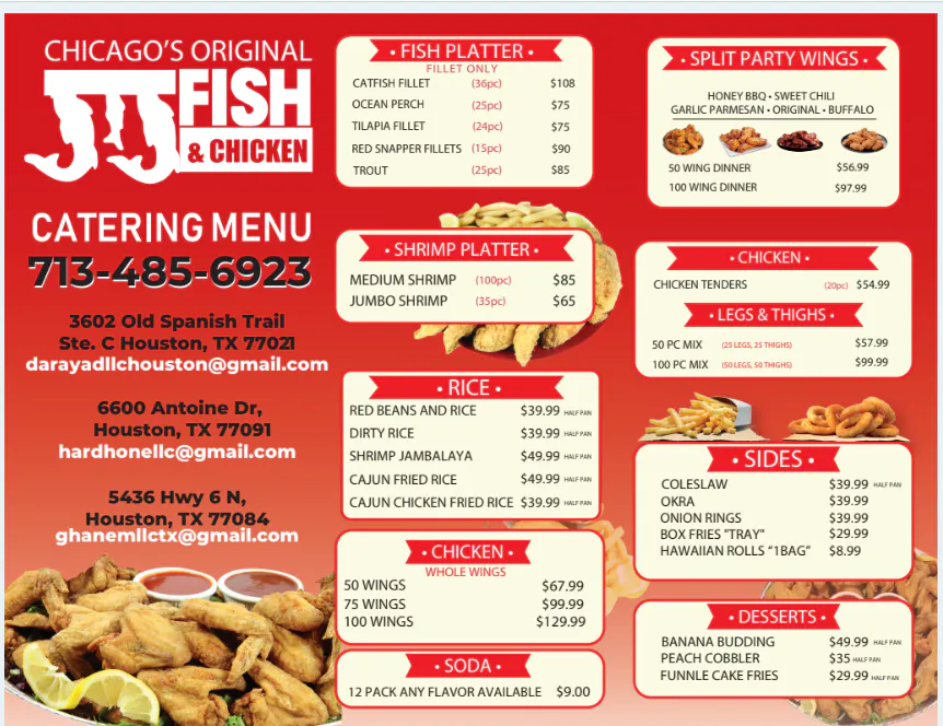 Catering - JJ Fish & Chicken