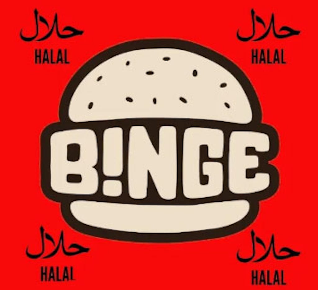 Binge Halal food Logo