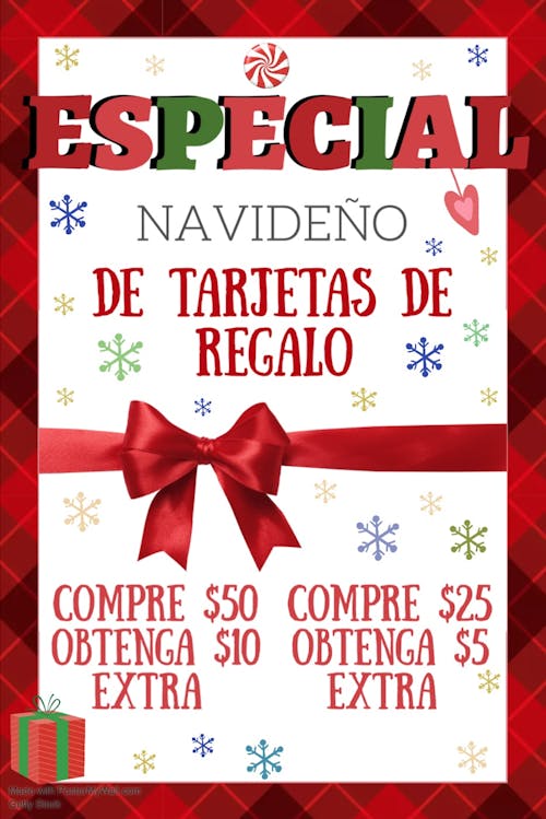 Spanish Gift Card Flyer