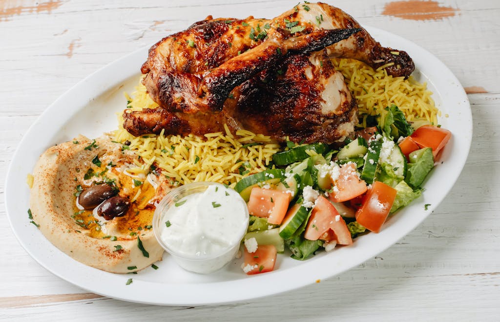 Half Chicken Plate and Rice