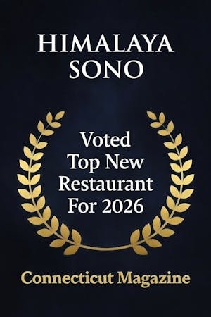 Himalaya Sono Award, voted top new restaurant for 2026. by Conneticut Magazine