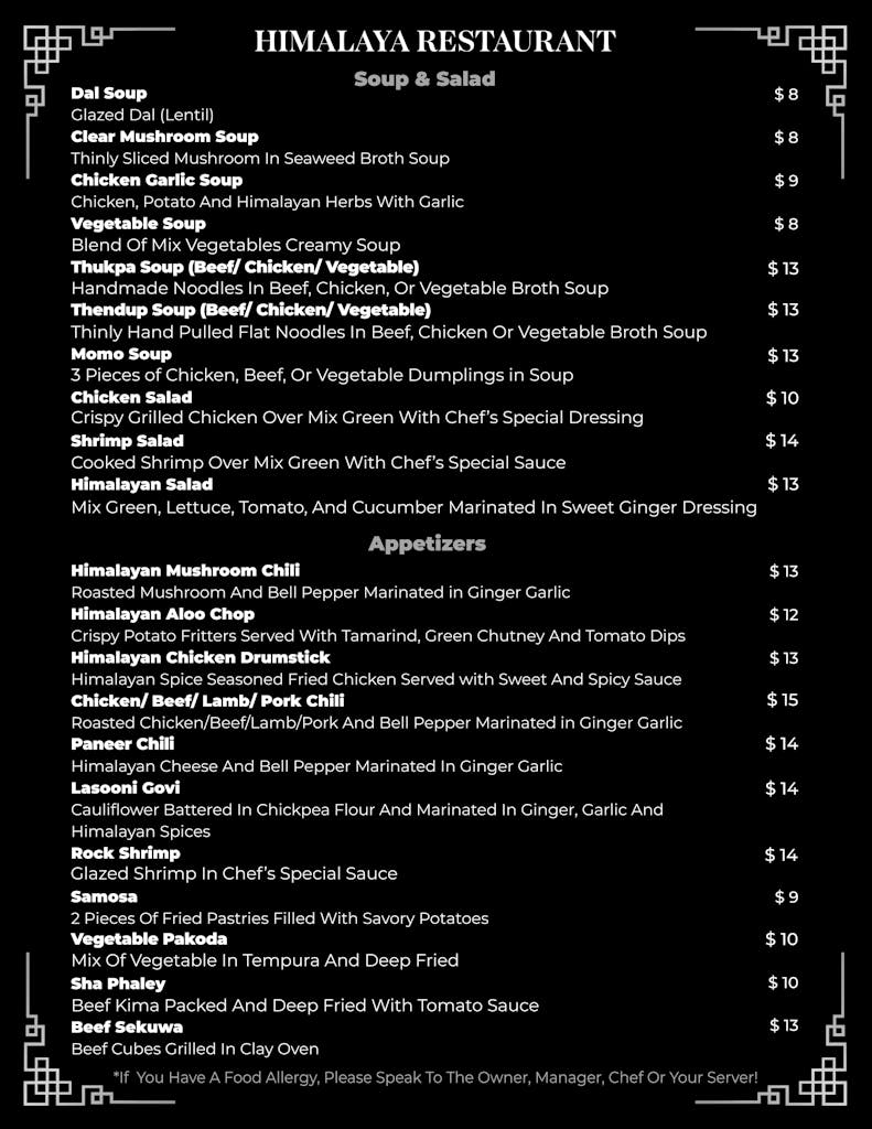 Regular Menu1