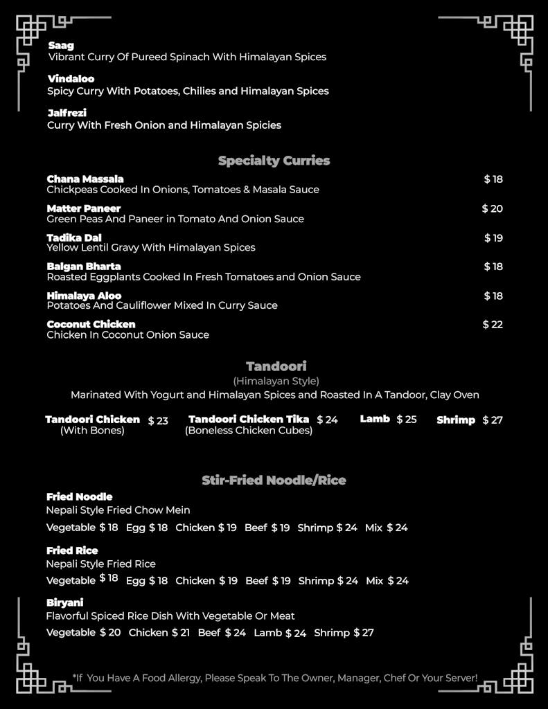 Regular Menu3