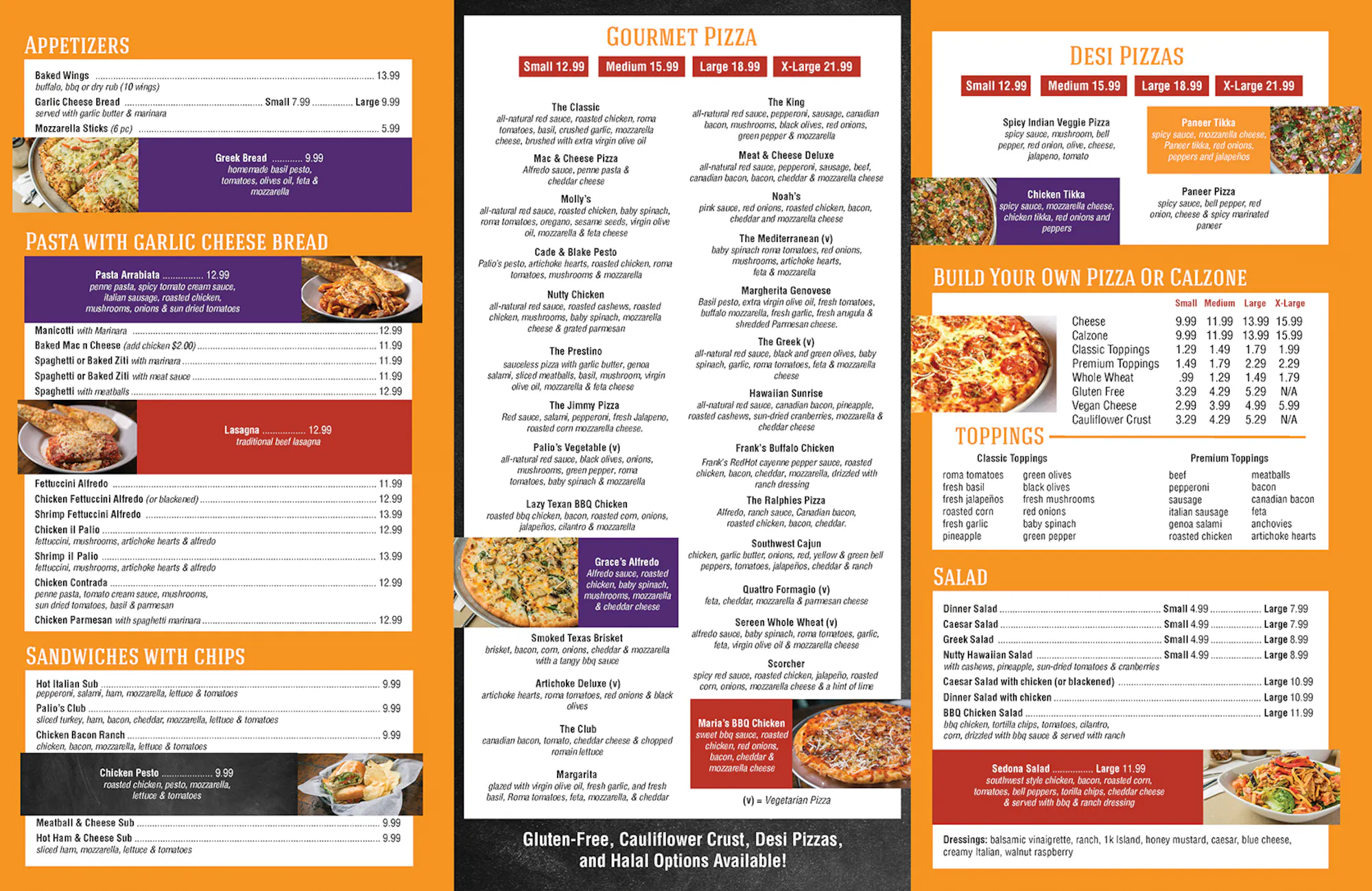 Palio's menu