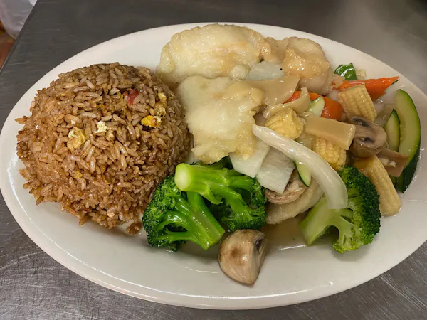 Sea Bass with Seasoned Veggies