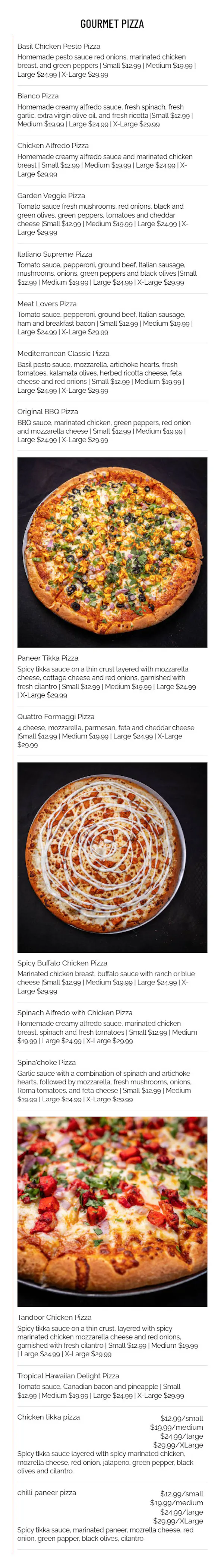Gourmet Pizza