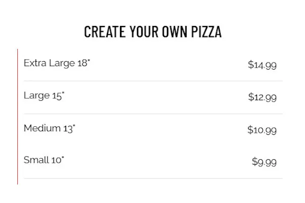 Create Your Own Pizza