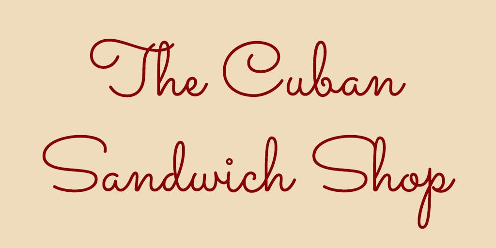 THE CUBAN SANDWICH SHOP Logo