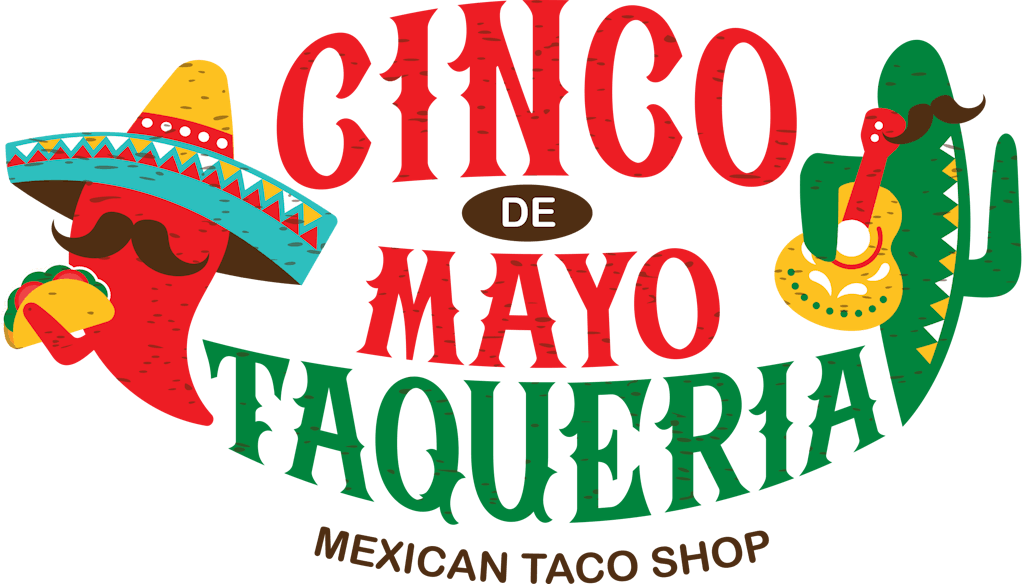 Cinco de Mayo Taqueria Mexican Taco Shop Logo