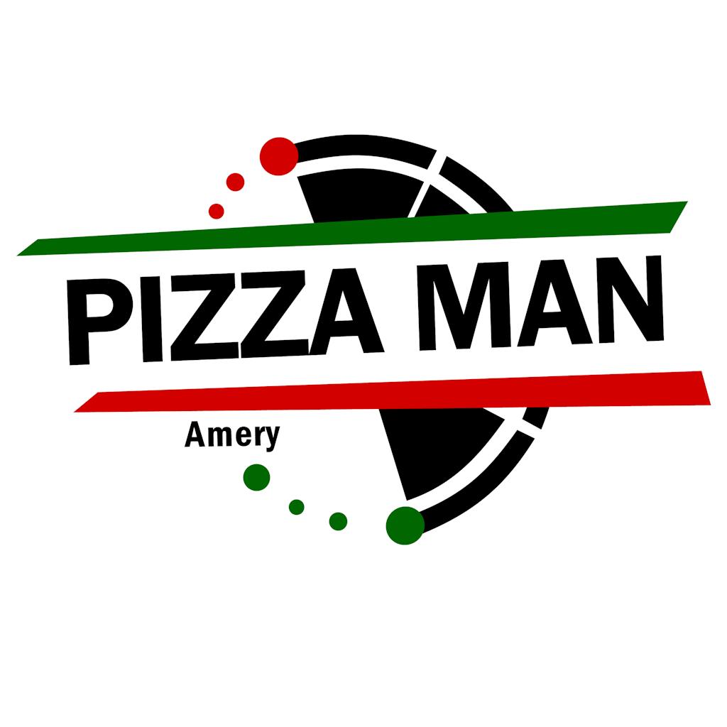 Amery Pizza Man Logo
