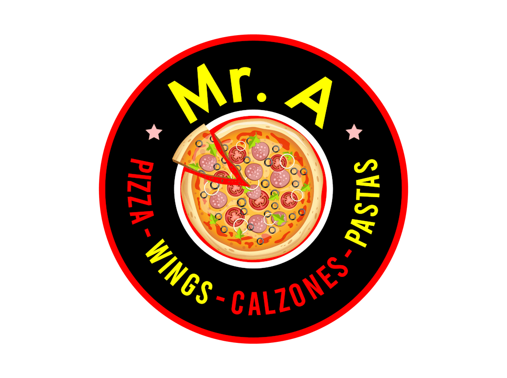 Mr. A Pizza and Wings Logo