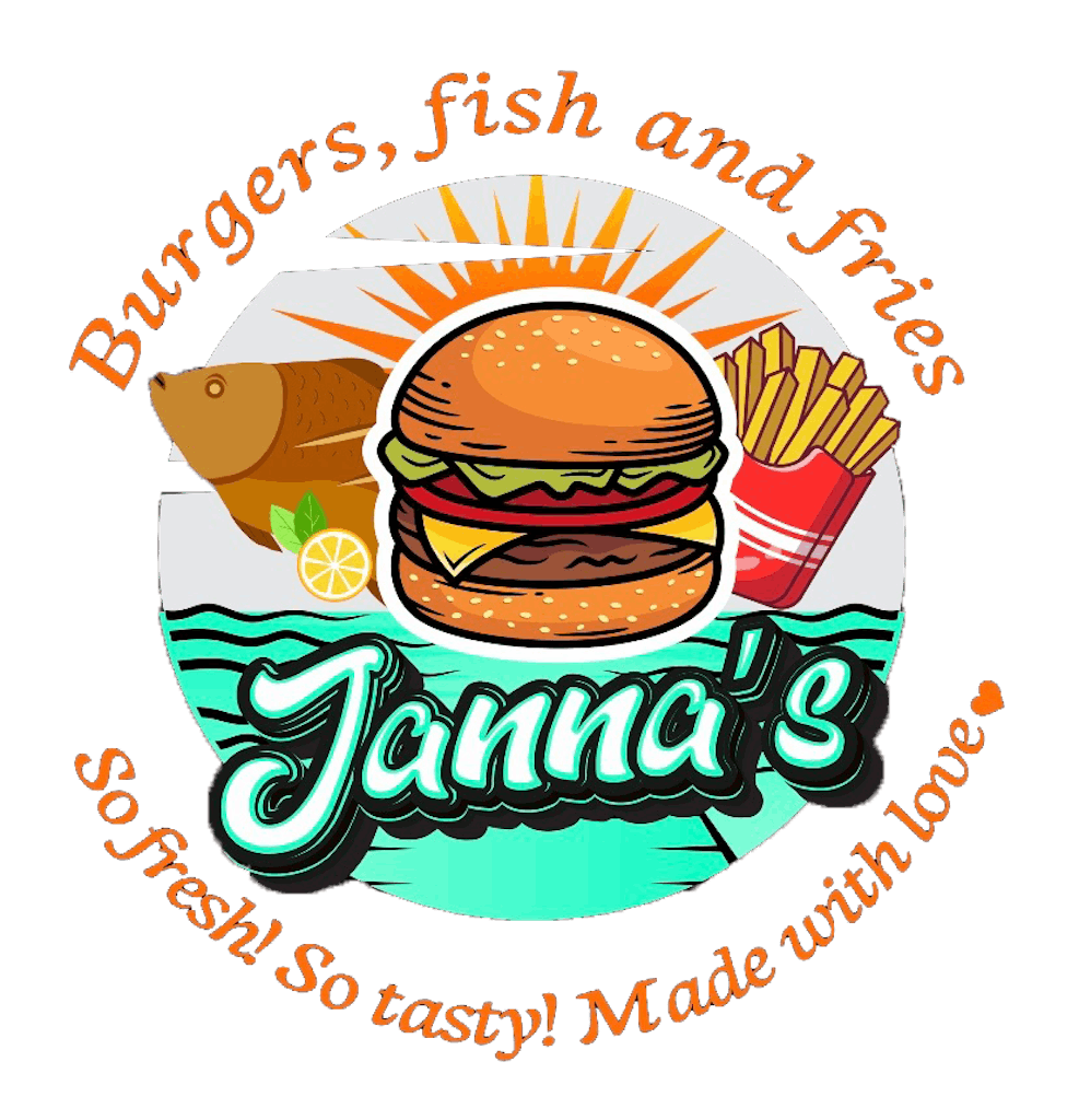 Janna's Burgers Fish And Fries Logo