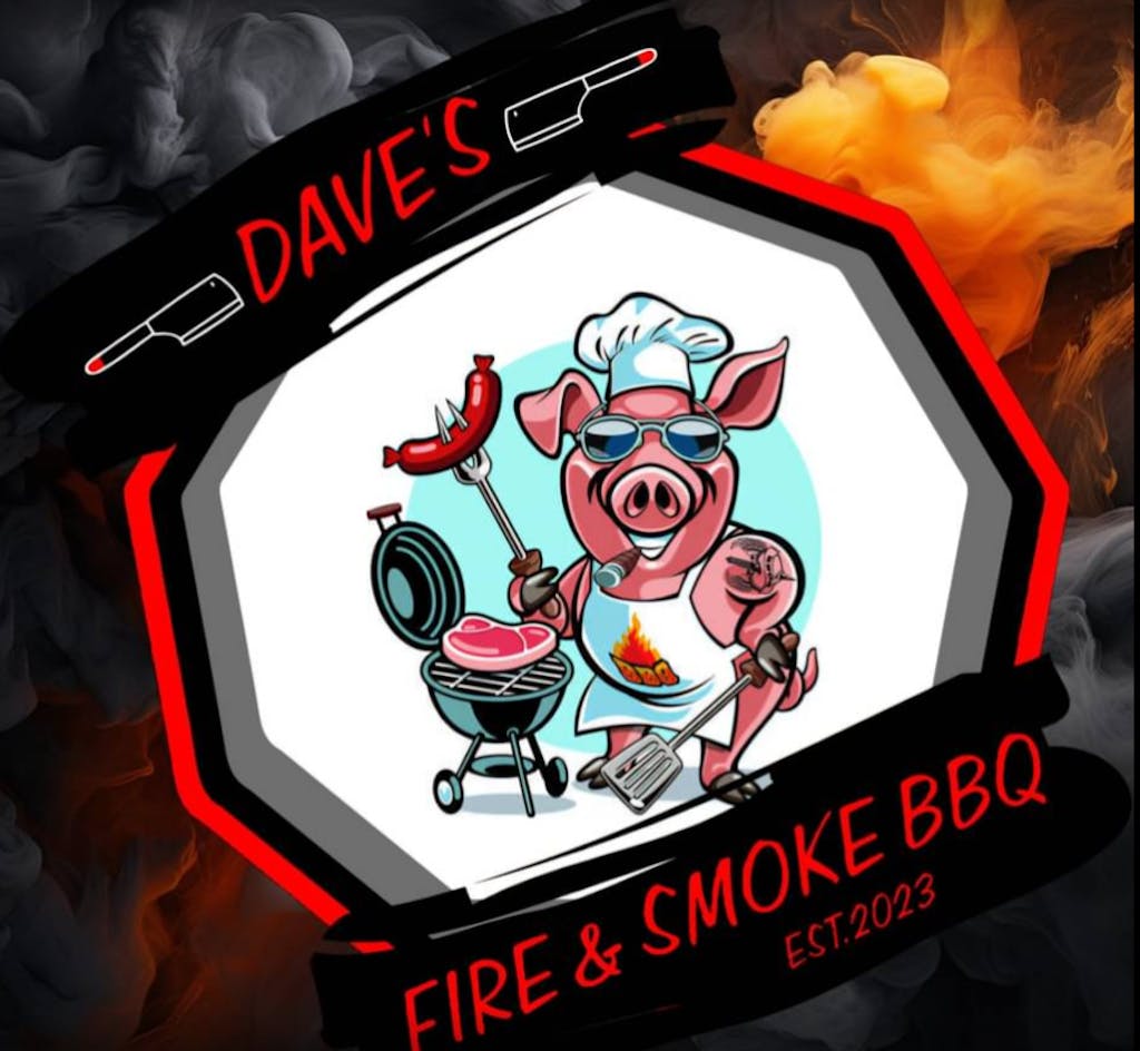Dave's Fire & Smoke BBQ Logo